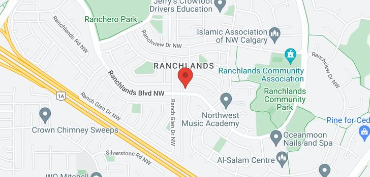 map of 1092 RANCHLANDS BV NW